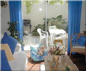 View of the sunroom in the Mystic Rose main  house
